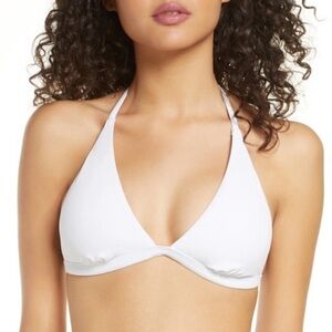 CHELSEA28 Elevated Triangle Halter Bikini Top NWT Medium